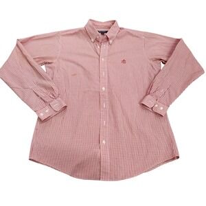 Brooks Brothers Shirt Mens XL Red Check Long Sleeve Button Down Casual Cotton